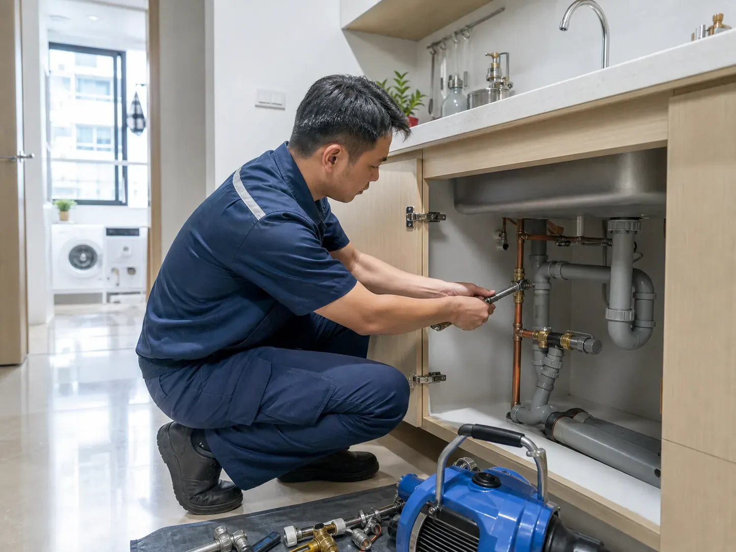 Pipe & Leak Repair technician in Singapore